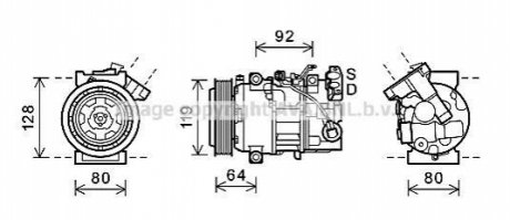 RTAK492 AVA Cooling Systems Компрессор RENAULT MEGANE 2.0i/SCENIC 1.9DCi (AVA)