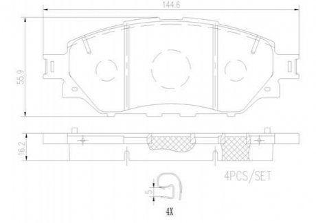 P83 167 Brembo Гальмівні колодки дискові