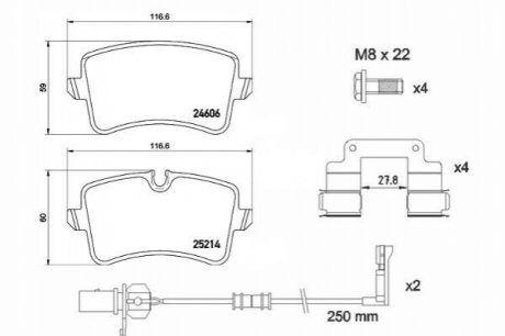 P85 157 Brembo Гальмівні колодки дискові