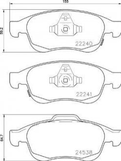 P23 165 Brembo Гальмівні колодки дискові