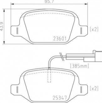 P23 181 Brembo Гальмівні колодки дискові