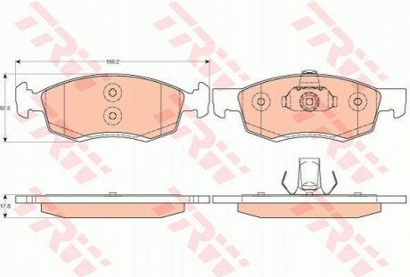 GDB1749 TRW Гальмівні колодки