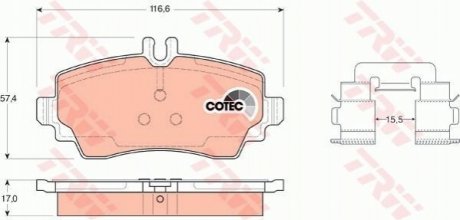 GDB1292 TRW Гальмівні колодки