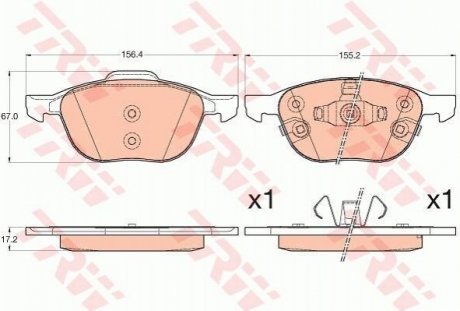 GDB2059 TRW Гальмівні колодки