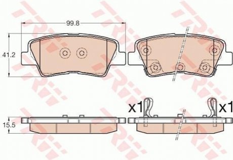 GDB3569 TRW Гальмівні колодки