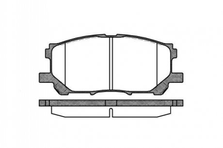 P11393.00 WOKING Колодки тормозные диск. перед. (пр-во Remsa) Lexus RX300-330-350 03>08, 08>15 (P11393.00) WOKING