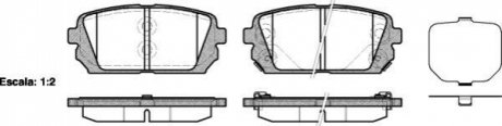 P12033.02 WOKING Колодки тормозные диск. задн. (пр-во Remsa) Hyundai ix35, Kia Carens III (P12033.02) WOKING