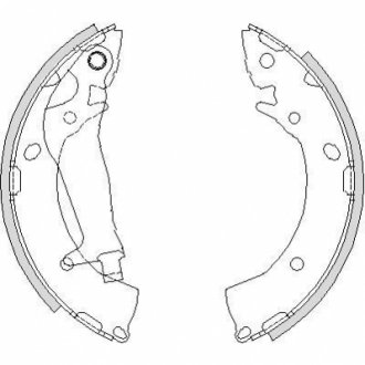 Z4203.00 WOKING Колодки гальмівні бараб. задн. (вир-во Remsa) Hyundai Getz 1,1-1,6i 1,5d (Z4203.00) WOKING