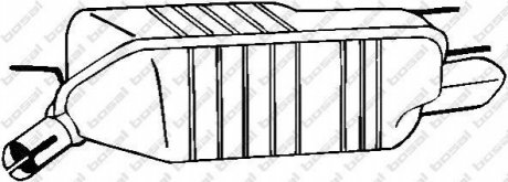 185-403 Bosal Benelux N.V. Глушитель, алюм. cталь, задн. часть OPEL CALIBRA 2.0i (00/94 - 07/97) (185-403) BOSAL