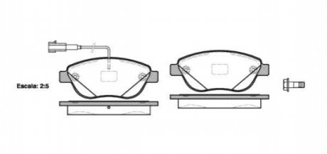 P9593.12 WOKING Колодки тормозные диск. перед. (пр-во Remsa) Fiat Doblo Combo 10> (P9593.12) WOKING
