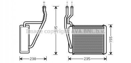 FD6329 AVA Cooling Systems Радиатор отопителя салона Ford Fiesta Fusion 1,25-1,6i 1,4-1,6TDCI 02>08 / MAZDA