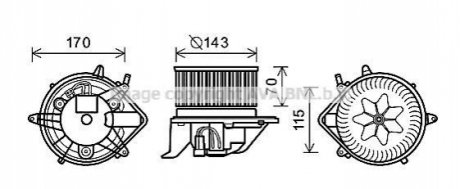 BW8458 AVA Cooling Systems Вентилятор обігрівача салону Mini One Countryman Clubman Paceman Cooper (BW8458) AVA