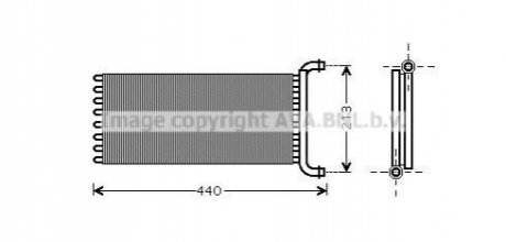 MSA6399 AVA Cooling Systems Радиатор отопителя салона MB Sprinder CDI 06> / VW Crafter 2,5TDI 06>