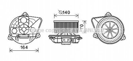 OL8623 AVA Cooling Systems Вентилятор обігрівача салону Renault Trafic II Opel Vivaro AC- (OL8623) AVA