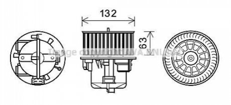 VO8178 AVA Cooling Systems Вентилятор отопителя салона Volvo XC60 XC70 S60 II V60 V70