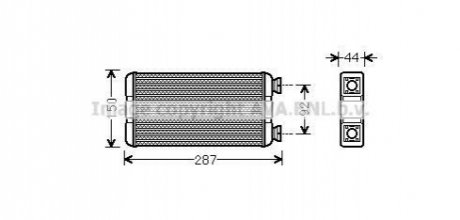 RTA6457 AVA Cooling Systems Радиатор отопителя салона Renault Master II Opel Movano I
