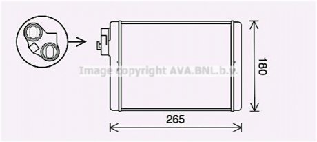 AI6408 AVA Cooling Systems Радиатор отопителя салона Audi A4 08>15 Q5 08>17