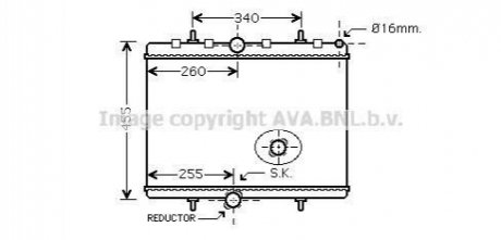 PEA2314 AVA Cooling Systems Радіатор охлаждения двигателя (PEA2314) AVA