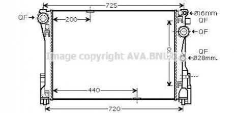 MSA2575 AVA Cooling Systems Радиатор охлаждения двигателя (MSA2575) AVA