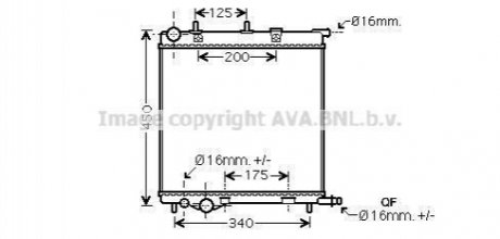 PE2368 AVA Cooling Systems Радиатор охлаждения двигателя (PE2368) AVA