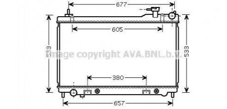 DN2304 AVA Cooling Systems Радіатор охлаждения двигателя (DN2304) AVA