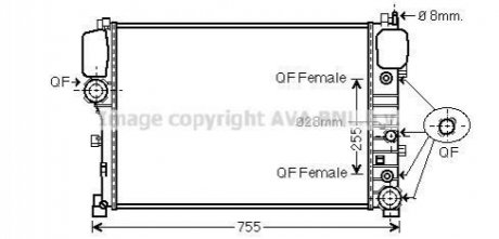 MS2447 AVA Cooling Systems Радиатор охлаждения двигателя (MS2447) AVA