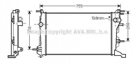 RT2410 AVA Cooling Systems Радиатор охлаждения двигателя (RT2410) AVA