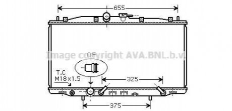 HD2179 AVA Cooling Systems Радіатор охлаждения двигателя (HD2179) AVA