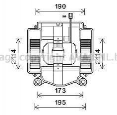 MS8669 AVA Cooling Systems Вентилятор обігрівача салону MB S221 05>13 (MS8669) AVA