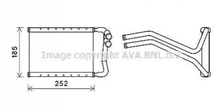 HY6437 AVA Cooling Systems Радиатор отопителя салона (HY6437) AVA