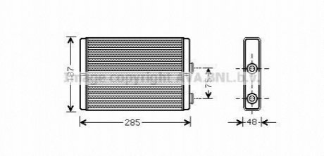 FT6325 AVA Cooling Systems Радиатор отопителя салона (FT6325) AVA