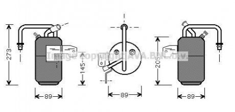 FDD331 AVA Cooling Systems Осушувач кондиціонера Ford Fiesta 1.25-1,6i 01>08 (FDD331) AVA