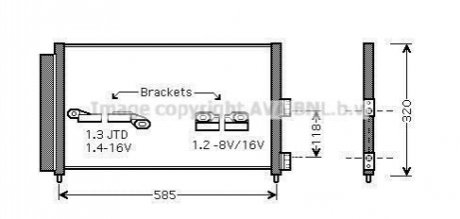 FT5289D AVA Cooling Systems Радиатор кондиционера (FT5289D) AVA