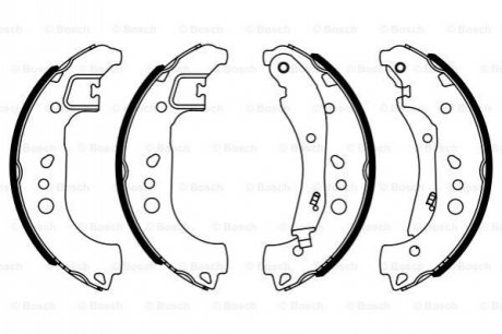 0 986 487 959 Bosch Колодки гальмівні барабанні (комплект 4 шт)