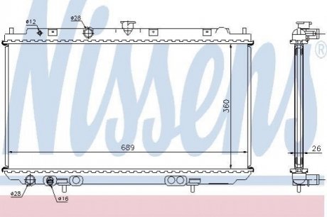 67348A Nissens Радиатор охолоджування