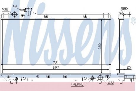 64706 Nissens Радіатор охолоджування