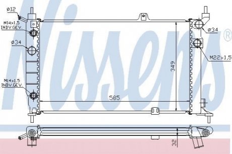 63253A Nissens Радіатор охолоджування