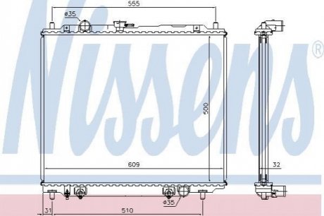 62802 Nissens Радіатор охолоджування