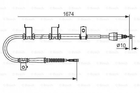 1 987 482 714 Bosch Трос ручного гальма