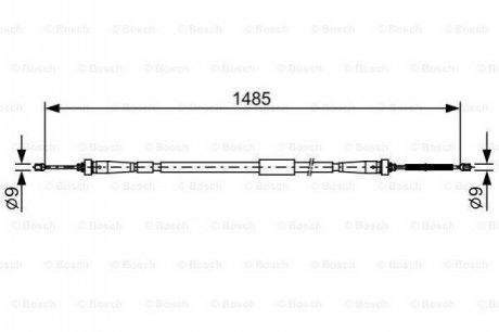 1 987 482 637 Bosch Трос ручного гальма