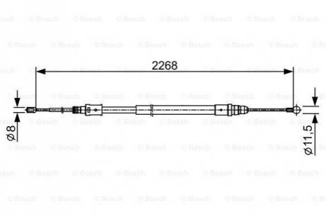 1 987 482 409 Bosch Трос ручного гальма