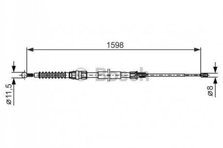 1 987 482 379 Bosch Трос ручного гальма