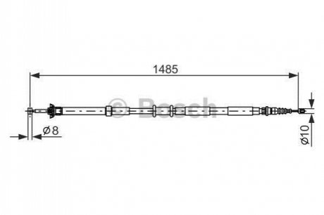 1 987 477 971 Bosch Трос ручного гальма