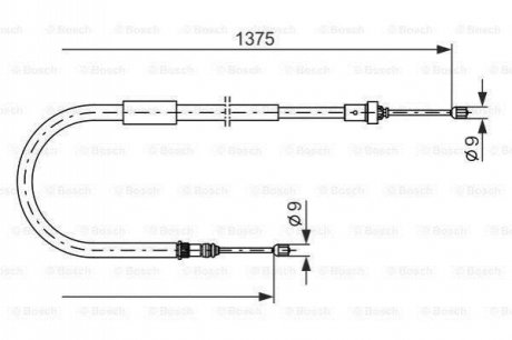 1 987 477 967 Bosch Трос ручного гальма