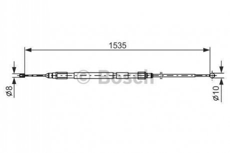 1 987 477 950 Bosch Трос ручного гальма