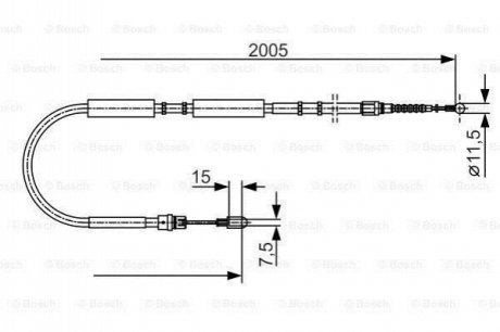 1 987 477 923 Bosch Трос ручного гальма