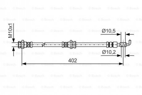 1 987 481 A46 Bosch Шланг гальмівний