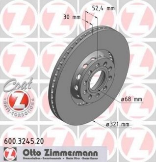 600.3245.20 Otto Zimmermann GmbH Диск гальмівний