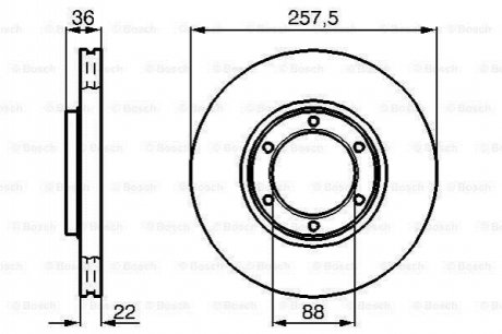 0 986 478 596 Bosch Диск гальмівний