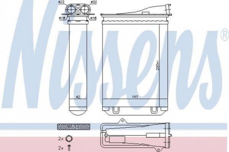 72954 Nissens Радиатор пічки